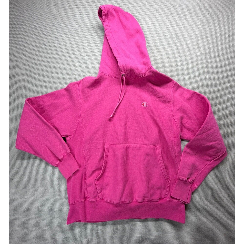 Champion Reverse Weave Bright Pink Hoodie